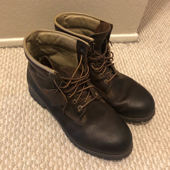 Timberland 6 inch waterproof brown leather mens boots 26090 - Picture 5 of 6